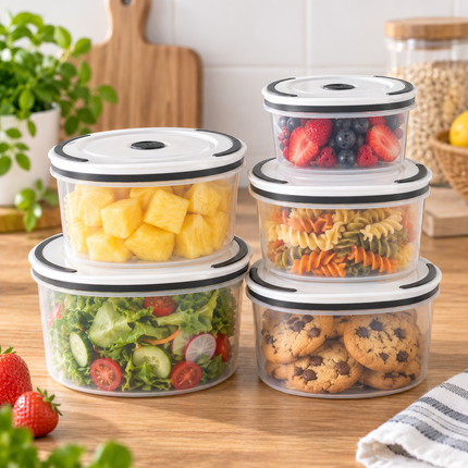 Exclusivo Tienda en linea 💥💎Sets de Toppers Circulares, 5 piezas con Tapa para Ventilar