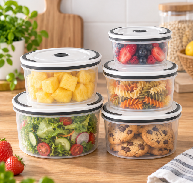 Exclusivo Tienda en linea 💥💎Sets de Toppers Circulares, 5 piezas con Tapa para Ventilar