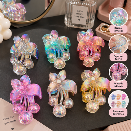 Exclusivo Tienda en linea 💥💎12 Pinzas Cristalinas con Flores $14 c/u