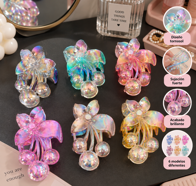 Exclusivo Tienda en linea 💥💎12 Pinzas Cristalinas con Flores $14 c/u