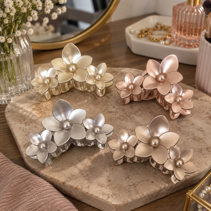 Exclusivo Tienda en linea 💥💎12 Pinzas Trio Flor Hawaina, Grande $11.5 c/u