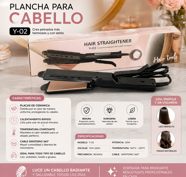 Exclusivo Tienda en linea 💥💎Plancha para Cabello Tenaza 220° C