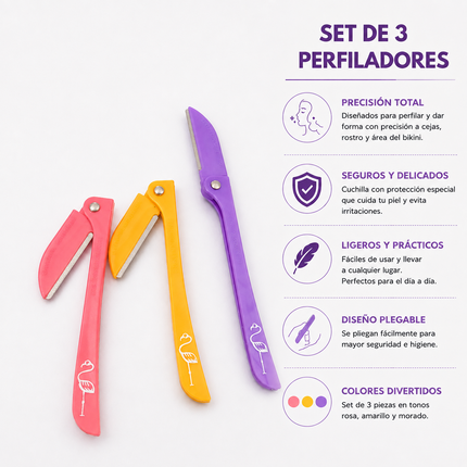 Exclusivo Tienda en linea 💥💎12 Sets de 3 Perfliadores de Rostro Plegables $9.9 c/u