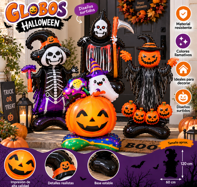 3 Globo Halloween Grande para Decoración $36 c/u
