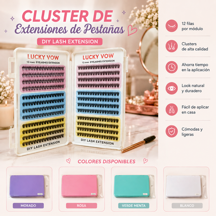 3 Clústeres de Extensiones Postizas en 3 Tamaños $75 c/u
