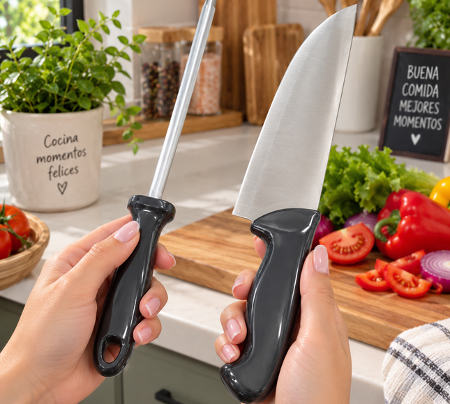 Exclusivo Tienda en linea 💥💎Sets Cocina, Cuchillo Grande y Afilador