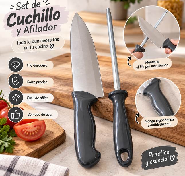 Exclusivo Tienda en linea 💥💎Sets Cocina, Cuchillo Grande y Afilador