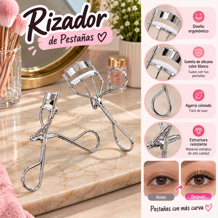 10 Enchinador de Pestañas Plateado $7 c/u