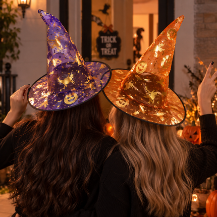 12 Sombreros Halloween Brijutas Telarañas Colores $12 c/u