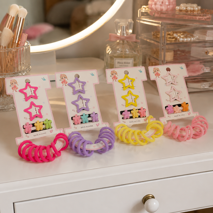 12 Sets de Accesorios Cucas Piojitos y Donitas para Cabello Moda $6.5 c/u