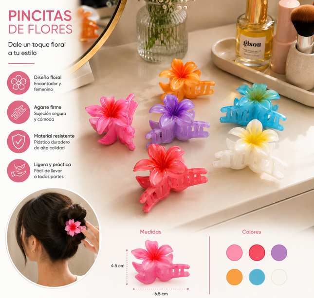 12 Pinzas Mini Hawainas Lindas $4.5 c/u