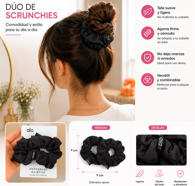 Exclusivo Tienda en linea 💥💎12 Duos de Donas Scrunchies Marca Moda $17.5 c/u