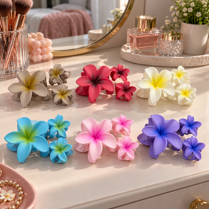 6 Trio de Flores Hawainas Matte $16.8 c/u