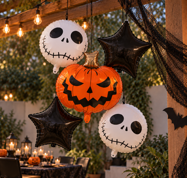 3 Decoración de 5 Piezas de Globos Halloween Figuras $29 c/u