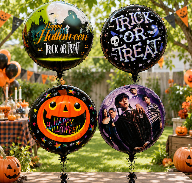 10 Globos Sustos Halloween  $2.5 c/u