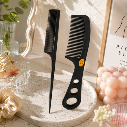 12 Duos de Peines para Cabello Dos tamaños Negros $4.5 c/u