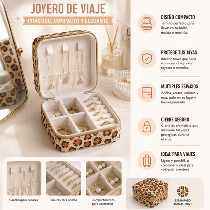 Exclusivo Tienda en linea 💥💎Alhajero Organizador de Viaje "Animal Print"