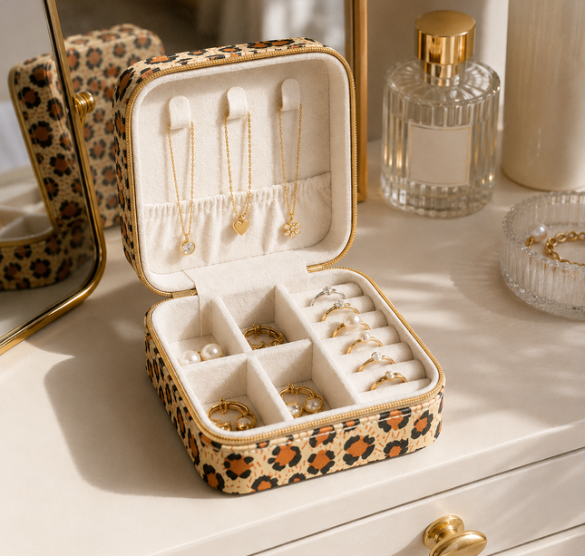 Exclusivo Tienda en linea 💥💎Alhajero Organizador de Viaje "Animal Print"