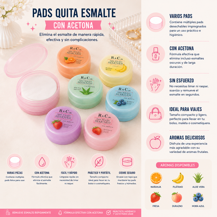 Exclusivo Tienda en linea 💥💎6 Pads para Quitar Esmalte $12 c/u