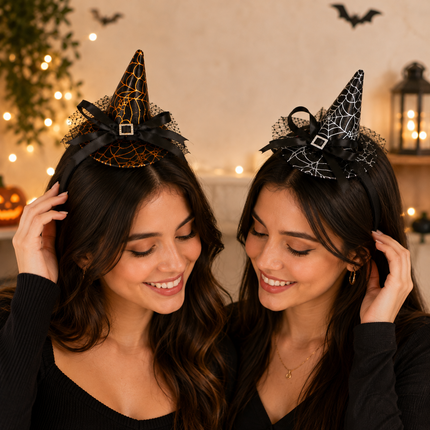 6 Diademas Sombrerito Halloween Brujas $20 c/u