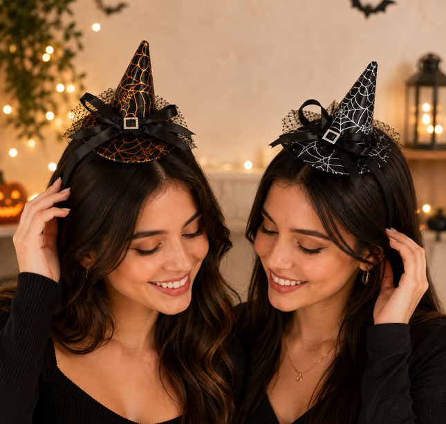 6 Diademas Sombrerito Halloween Brujas $20 c/u