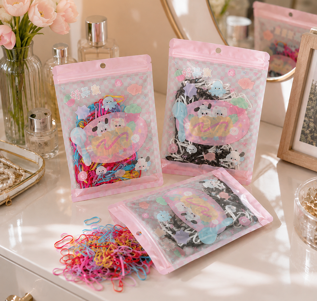 Exclusivo Tienda en linea 💥💎12 Bolsas Ligas "CUTES" Resellables $4.9 c/u