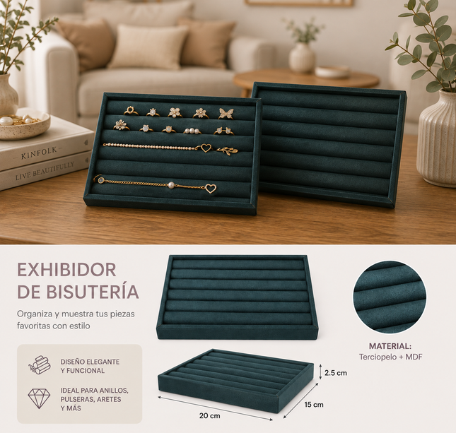 Exclusivo Tienda en linea 💥💎Exihibidor de Bisuteria Afelpado