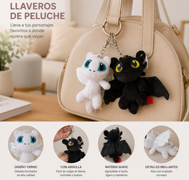 Exclusivo Tienda en linea 💥💎2 Llaveros Chimuelo Hermosos $60 c/u
