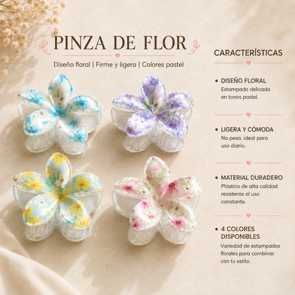 Exclusivo Tienda en linea 💥💎12 Pinzas Hawainas con Flores Decorados $7.9 c/u