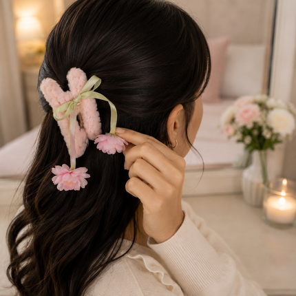 12 Pinzas Peluches Flores Hermosas $9.9 c/u