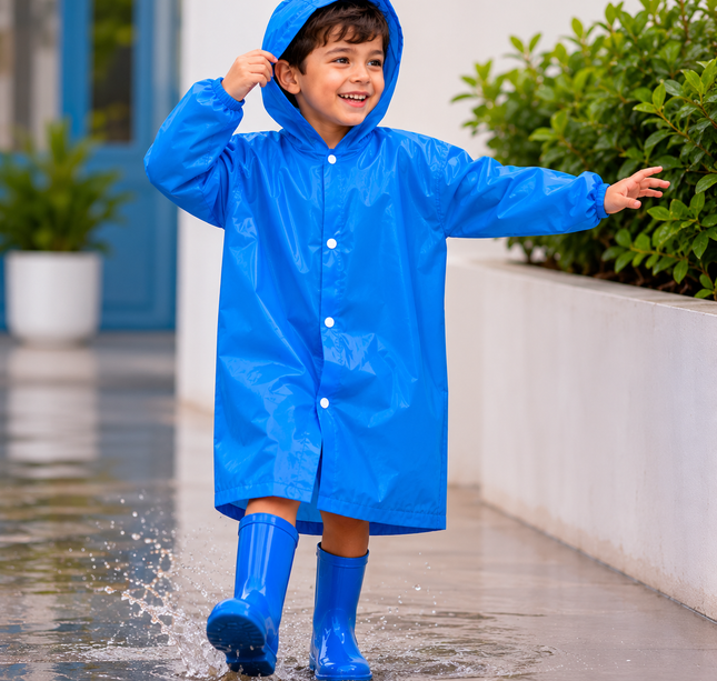 6 Impermeable "EVA RAIN" Infantil Reforzado con Gorro $24 c/u