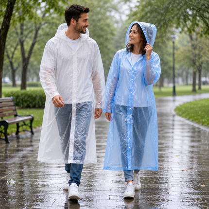 6 Impermeable EVA para Adulto con Gorro Reforzado $26 c/u