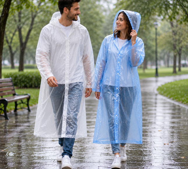 6 Impermeable EVA para Adulto con Gorro Reforzado $26 c/u