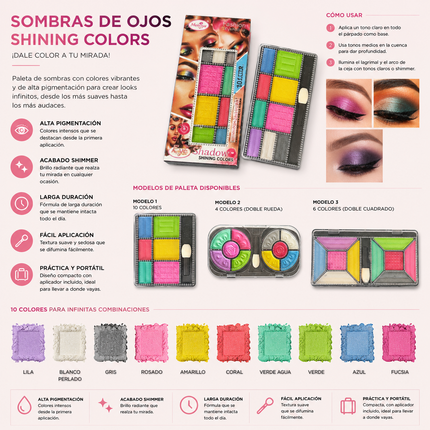 12 Paleta de Sombras para Ojos de Bolsillo $10.8 c/u