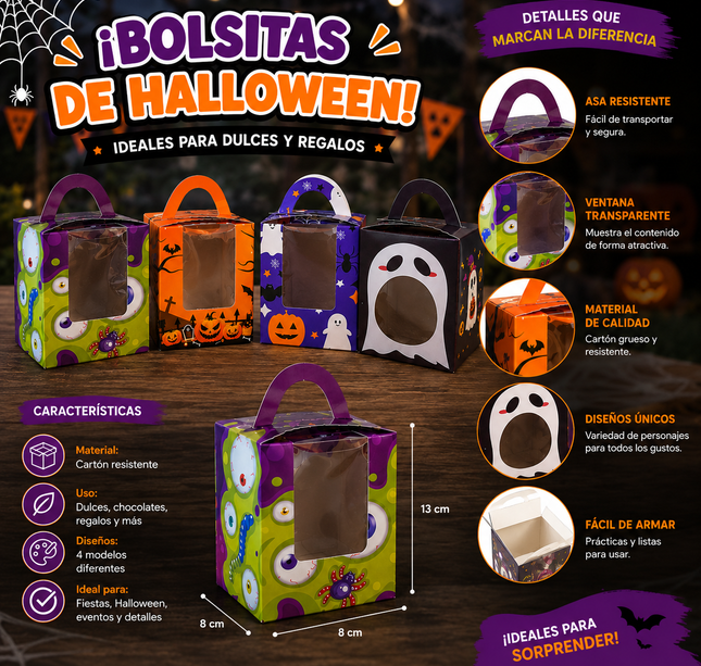 12 Caja Dulcero Halloween  $4.5 c/u