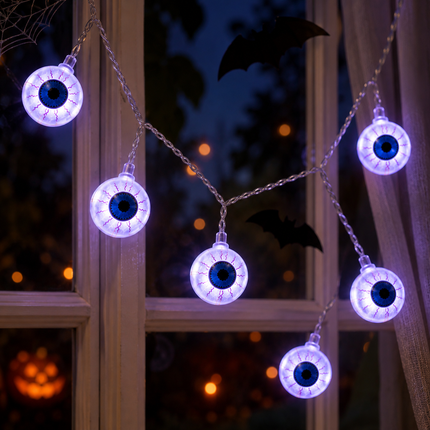 Serie Luces Ojos Halloween 1.5 metros de largo