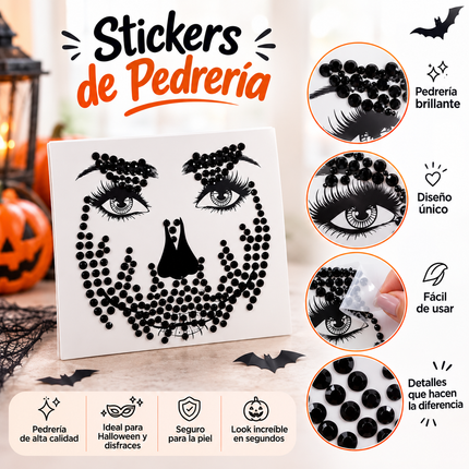 12 Stickers facial Halloween $11 c/u
