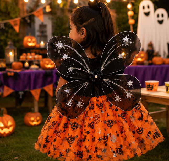 Disfraz Halloween Alas y Falda Infantil Diamantado