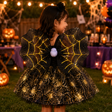 Disfraz Halloween Alas y Falda Infantil Diamantado