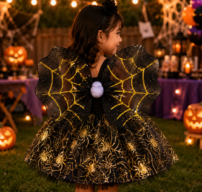 Disfraz Halloween Alas y Falda Infantil Diamantado