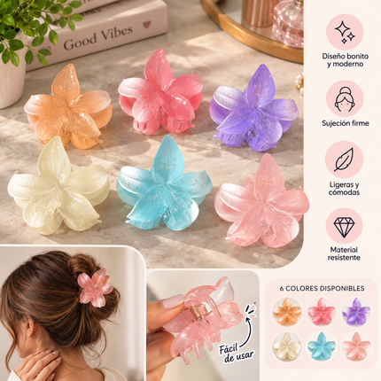 Exclusivo Tienda en linea 💥💎12 Pinzas de Flores Lirios Hermosas $8.5 c/u