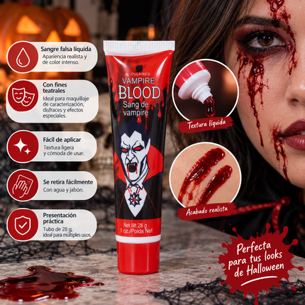 12 Sangre Falsa Halloween "Vampire" $7.5 c/u
