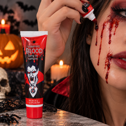 12 Sangre Falsa Halloween "Vampire" $7.5 c/u