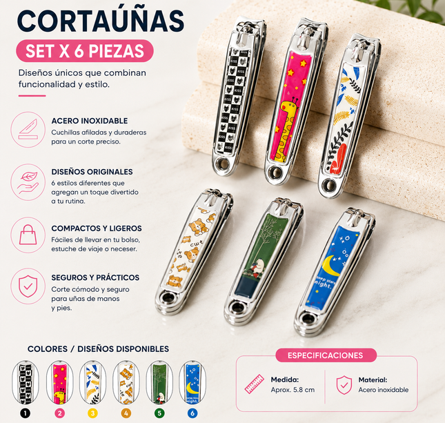 12 Cortauñas Grandes Animalitos $6.9 c/u