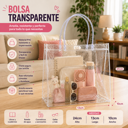 12 Bolsas de Plastico Transaparentes $10 c/u
