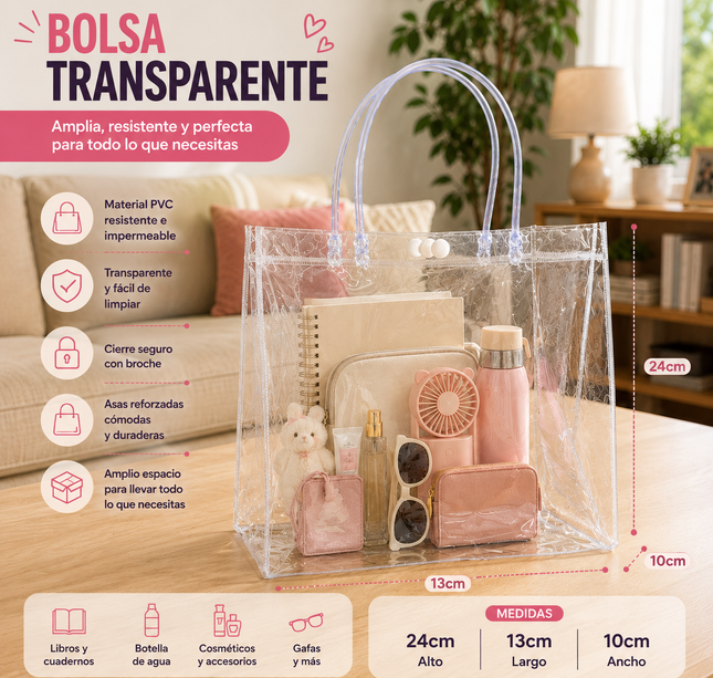 12 Bolsas de Plastico Transaparentes $10 c/u