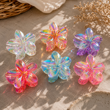 12 Pinzas Hawainas Tipo Cristalinas $7.9 c/u