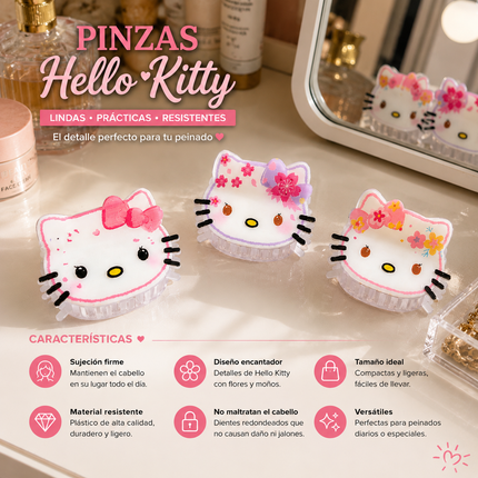 12 Pinzas Kitty Cabecita Hermosas $11.9 c/u