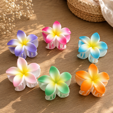 12 Pinzas Hawainas Hermosas Tropicales $7.9 c/u