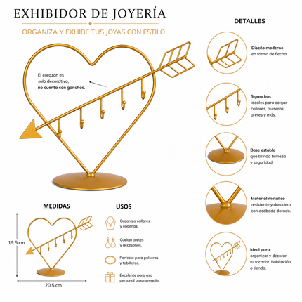 Exclusivo Tienda en linea 💥💎3 Exhibidor Corazón para Joyeria $55 c/u